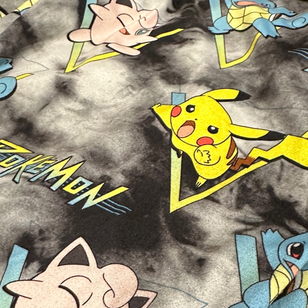 Pokémon Men's Pika Squirtle And Jigglypuff Tie Dye Sleep Pajama Pants Small - Picture 5 of 8